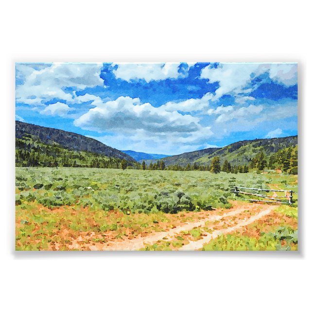 Provo River Valley i Uinta-bergen Fototryck (Framsidan)