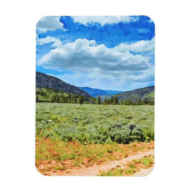 Provo River Valley i Uinta-bergen Magnet (Vertikal)
