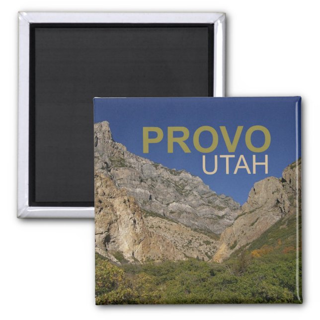 Provo Utah Travel Photo Souvenir Fridge Magnet (Framsidan)