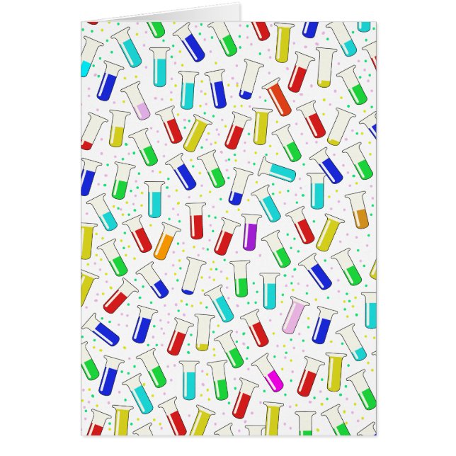 Provrör av tecknad glas hälsningskort (Framsidan)