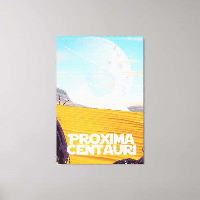 Proxima Centauri science fiction-resoraffisch Canvastryck (Framsida)
