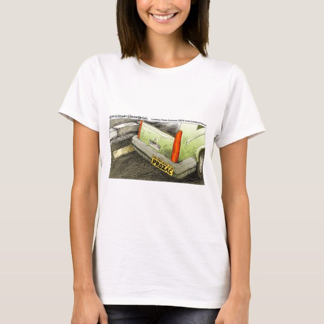 Prozac Bildäckslapp Rolliga T-shirts Kort & Presen (Framsida)