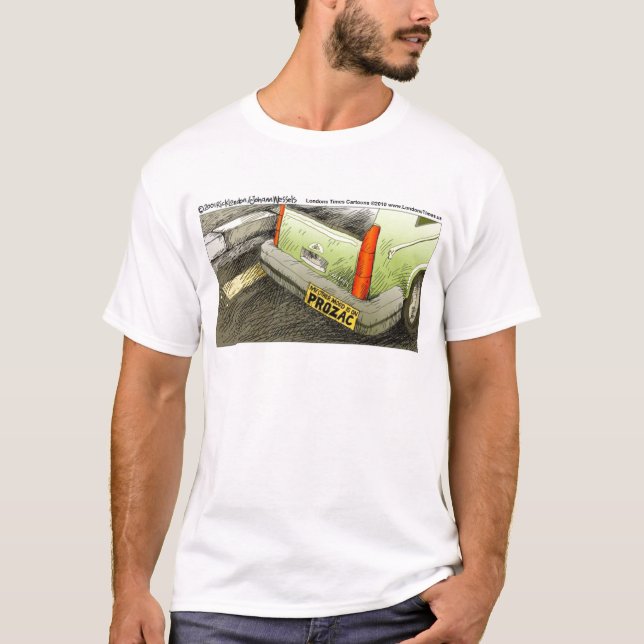 Prozac Bildäckslapp Rolliga T-shirts Kort & Presen (Framsida)