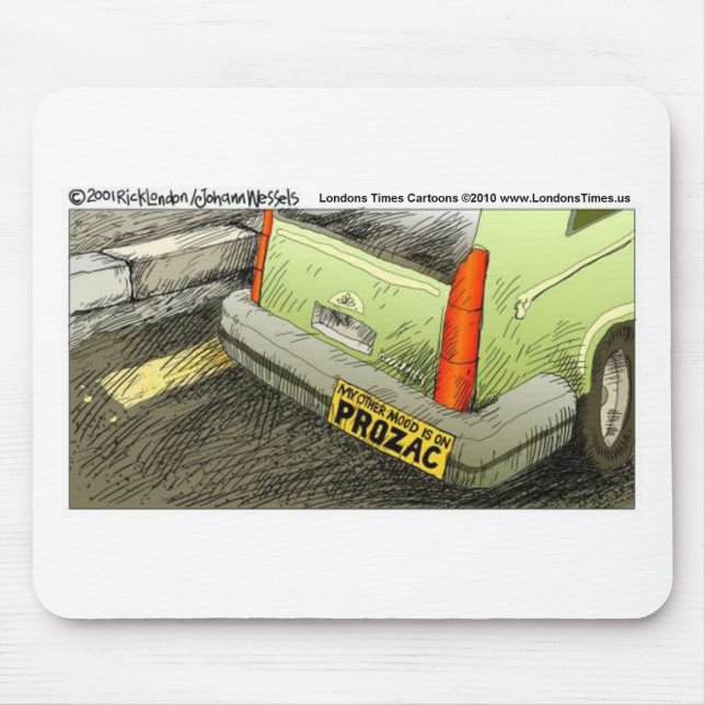 Prozac Bumper Sticker Funny Tees Cards & Gifts Musmatta (Framsidan)
