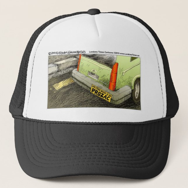 Prozac Bumper Sticker Funny Tees Cards & Gifts Truckerkeps (Framsida)