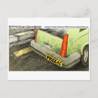 Prozac Bumper Sticker Funny Tees Cards & Gifts Vykort