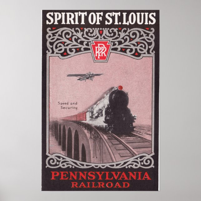 PRR Tåg Spirit of St. Louis Poster (Framsidan)