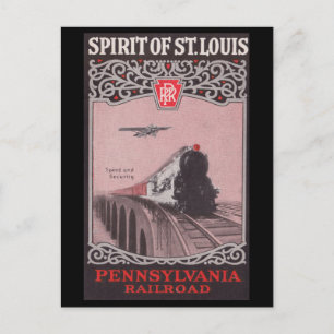 PRR Tåg Spirit of St. Louis Vykort