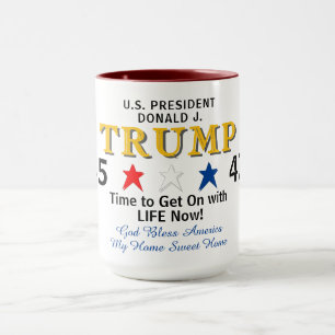 Prresident Trump 45 47 Rött vitt blått Mugg
