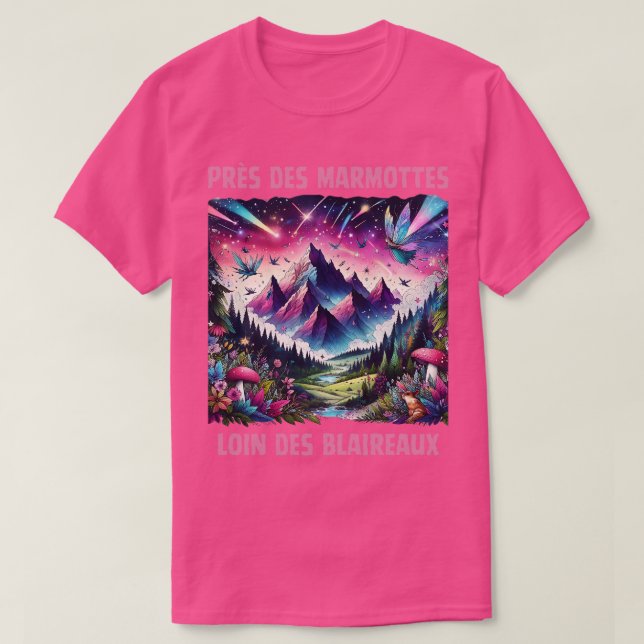 Prs des marmottes loin des blaireau Citation Fort T Shirt (Design framsida)