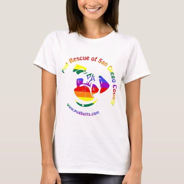 PRSDC-logotyp - regnbågepride T Shirt (Framsida)