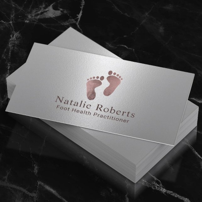 Prtiker Modern Foot Care Silver Spa i Ro Guld Visitkort (Skapare uppladdad)