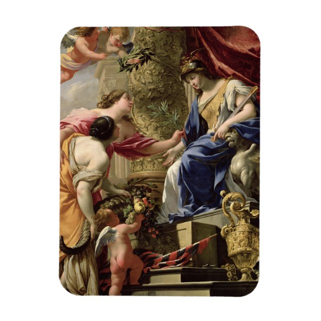 Prudence Leading Peace and Abundance, c.1645 (olja Magnet (Vertikal)