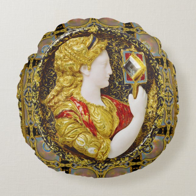 Prudence Old World Elegant Rund Kudde (Framsidan)