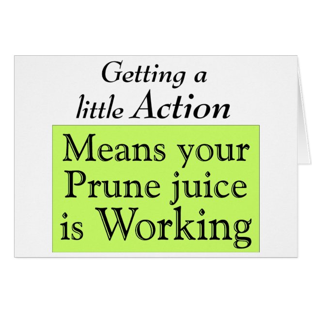 Prune-juice Hälsningskort (Framsidan Horizontal)