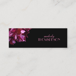 Prune Ro blomning i Teal Aqua Blue Digital Art Mini Visitkort