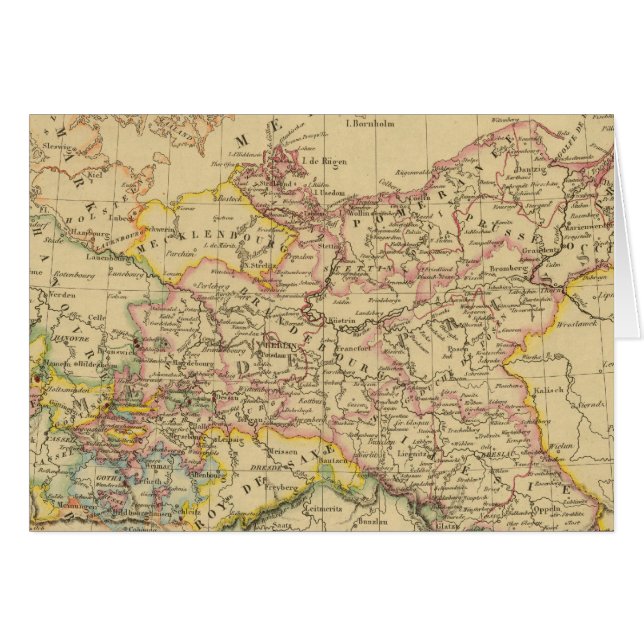 Prussia 4 hälsningskort (Framsidan Horizontal)