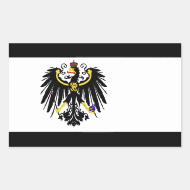 Prussia* Flagga Sticker Rektangulärt Klistermärke (Framsida)