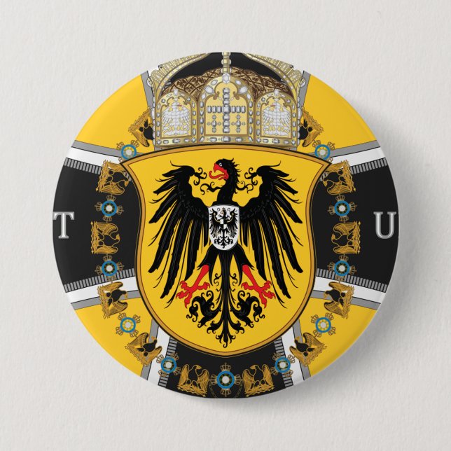 Prussia Keiser Flagga Knapp (Framsida)