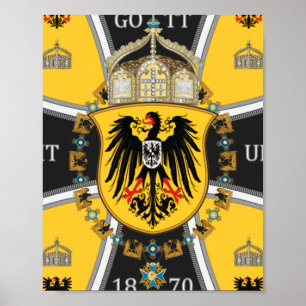Prussia Keiser Flagga Poster