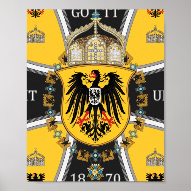 Prussia Keiser Flagga Poster (Framsidan)