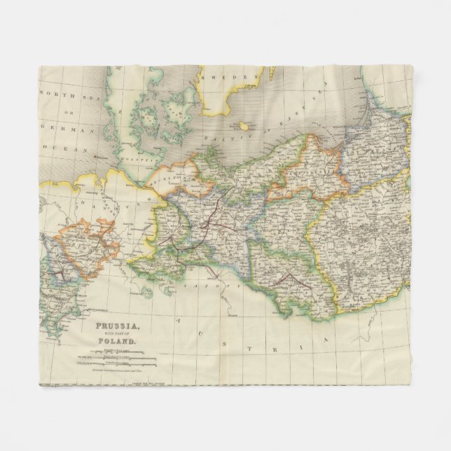 Prussia och Polen Fleecefilt (Framsidan (Horisontell))