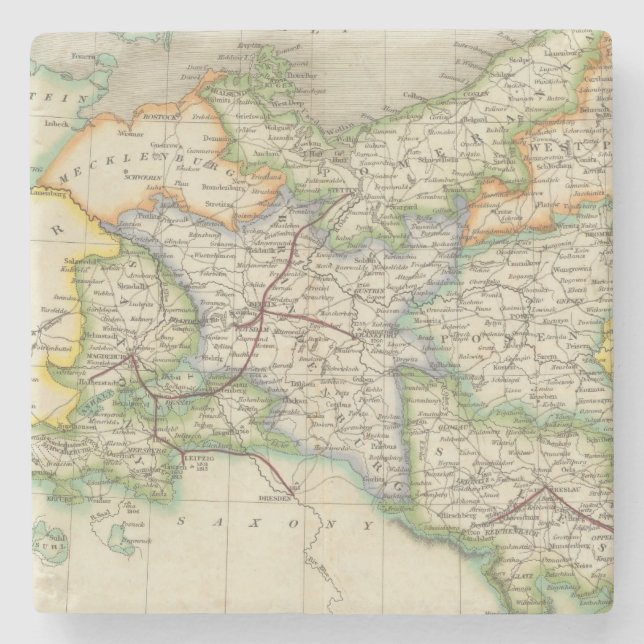 Prussia och Polen Underlägg Sten (Framsidan)