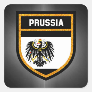 Prussiaflagga Fyrkantigt Klistermärke