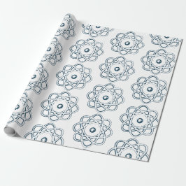 Prussian Blue on White Atom Symbols Presentpapper