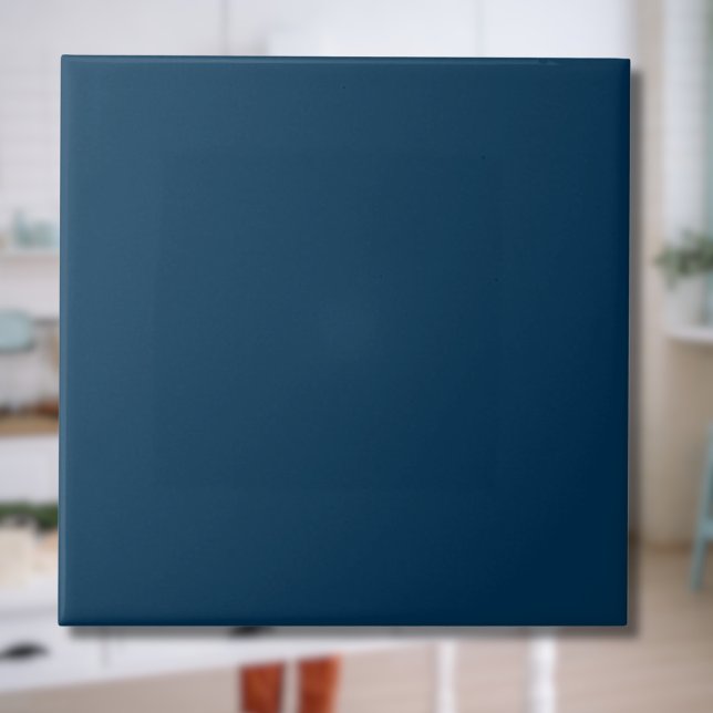 Prussian Blue Solid Färg | Klassisk | ELEGANT Kakelplatta (Skapare uppladdad)