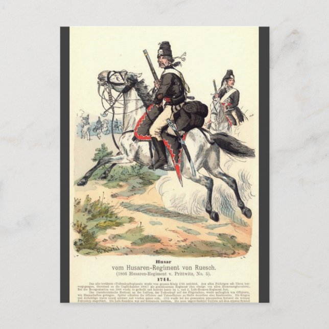 Prussian Cavalry Vykort (Framsida)