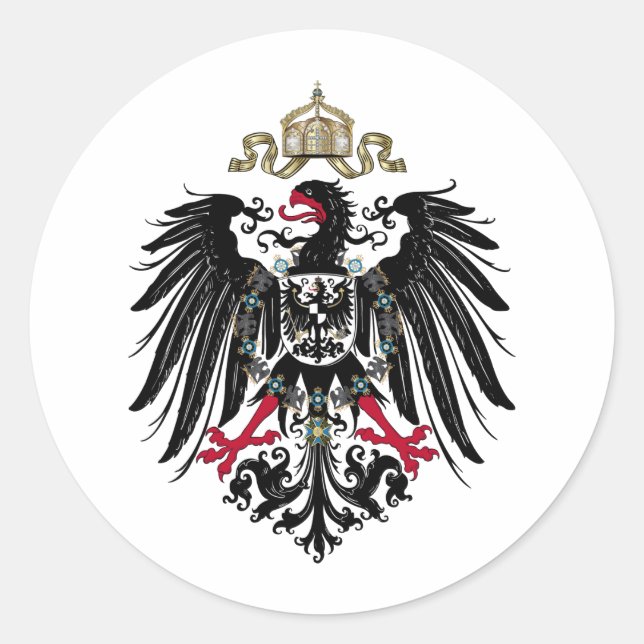 Prussian Eagle Runt Klistermärke (Framsida)