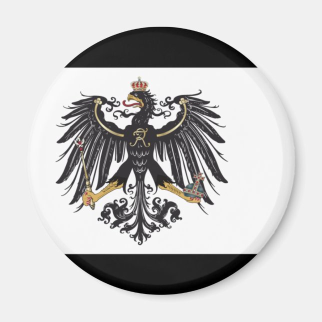 Prussian flagga magnet (Framsidan)