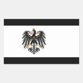 Prussian Flagga Rektangulärt Klistermärke