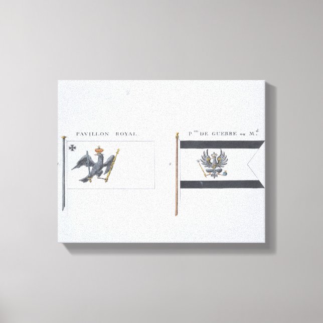 Prussian Flaggor, från Fransken bok i Flaggor, c.1 Canvastryck (Framsida)