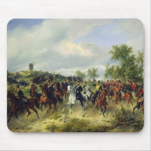 Prussian kavalleri på expedition, c.19th musmatta