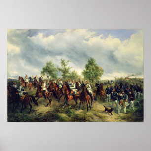 Prussian kavalleri på expedition poster