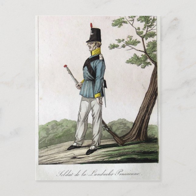 Prussian Landwehr Vykort (Framsida)