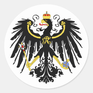 Prussian örn - Flagge Preußens - Reichsadle Runt Klistermärke