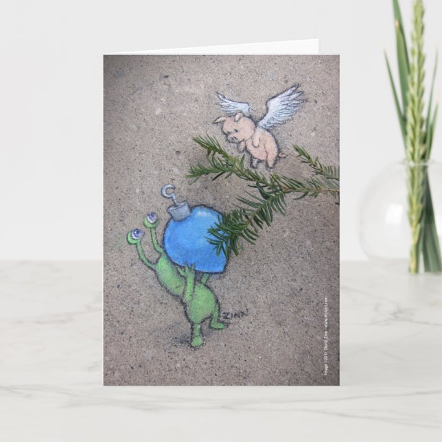 pryda lövruskor helgkort (Framsida)