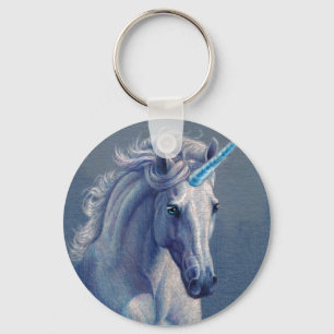 Pryda med ädelsten unicornen nyckelring