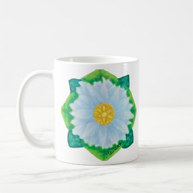 Prydd kopp med tusenskönor kaffemugg (Vänster)