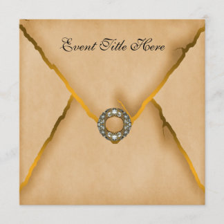 Prydd med ädelsten beställnings- partyinbjudan för inbjudningar