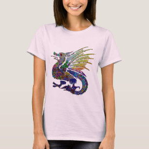 Prydd med ädelsten drake tee shirt