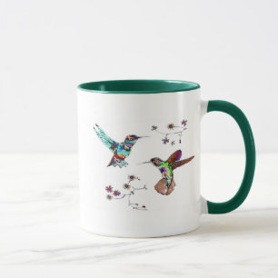 PRYDD MED ÄDELSTEN HUMMINGBIRDSmuggar Mugg