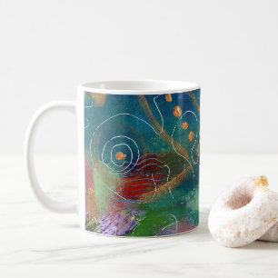 Prydd med ädelsten korall kaffemugg