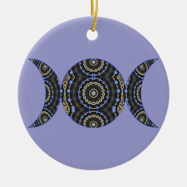 Prydd med ädelsten Pagan Wiccan för gudinna Julgransprydnad Keramik (Framsidan)