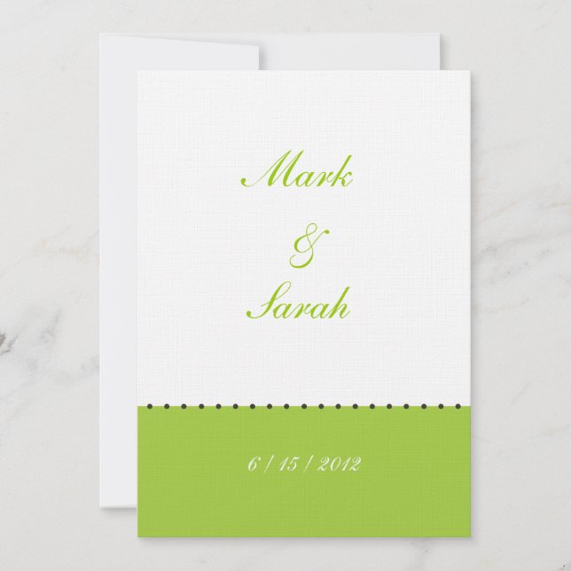 Prydd med pärlor grön gränsinbjudan inbjudningar (Framsida)