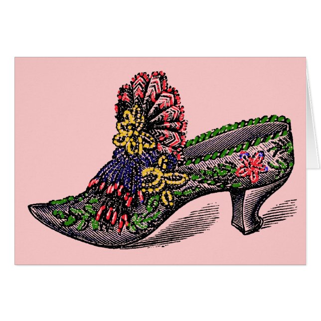 Prydd med pärlor häftklammermatare hälsningskort (Framsidan Horizontal)