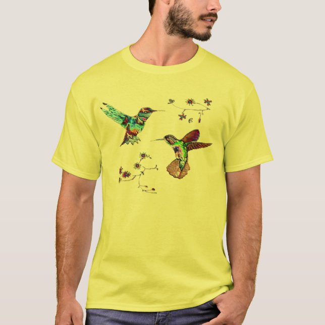 PRYDDE MED ÄDELSTEN HUMMINGBIRDS T SHIRT (Framsida)
